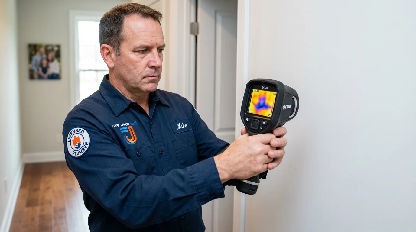 Thermal imaging leak detection by Johns Plumbing LLC in Marblehead